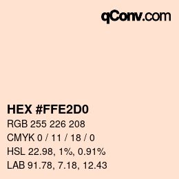 Color code: HEX #FFE2D0 | qconv.com