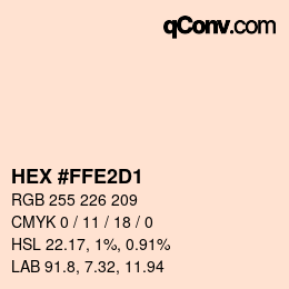 Color code: HEX #FFE2D1 | qconv.com