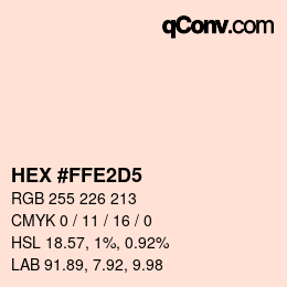 カラーコード: HEX #FFE2D5 | qconv.com