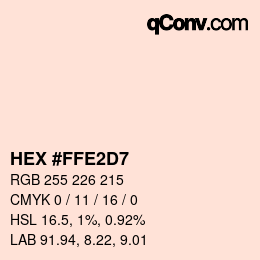 Color code: HEX #FFE2D7 | qconv.com