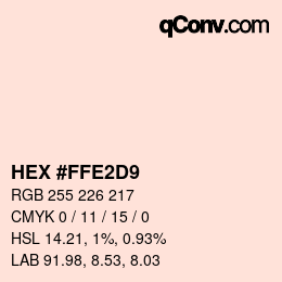 Color code: HEX #FFE2D9 | qconv.com