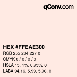Color code: HEX #FFEAE300 | qconv.com