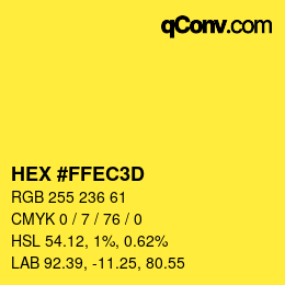 カラーコード: HEX #FFEC3D | qconv.com