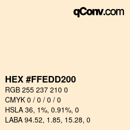 Color code: HEX #FFEDD200 | qconv.com