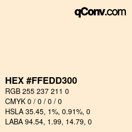 Color code: HEX #FFEDD300 | qconv.com
