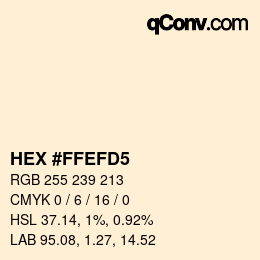 カラーコード: HEX #FFEFD5 | qconv.com