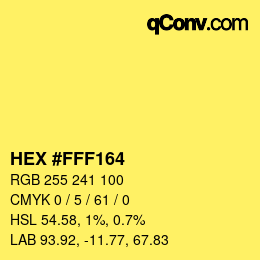 颜色代码: HEX #FFF164 | qconv.com