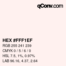 Color code: HEX #FFF1EF | qconv.com