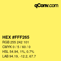 Color code: HEX #FFF265 | qconv.com