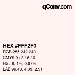 Color code: HEX #FFF2F0 | qconv.com