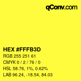 カラーコード: HEX #FFFB3D | qconv.com