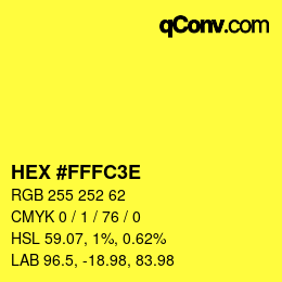Farbcode: HEX #FFFC3E | qconv.com