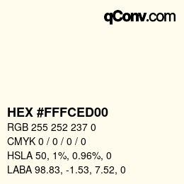 Color code: HEX #FFFCED00 | qconv.com