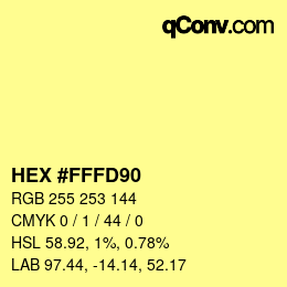 Color code: HEX #FFFD90 | qconv.com