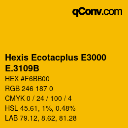 カラーコード: Hexis Ecotacplus E3000 - E.3109B | qconv.com