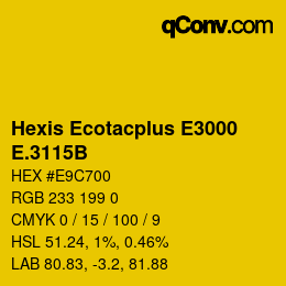 カラーコード: Hexis Ecotacplus E3000 - E.3115B | qconv.com