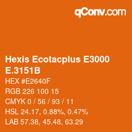 カラーコード: Hexis Ecotacplus E3000 - E.3151B | qconv.com