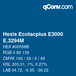 カラーコード: Hexis Ecotacplus E3000 - E.3294M | qconv.com