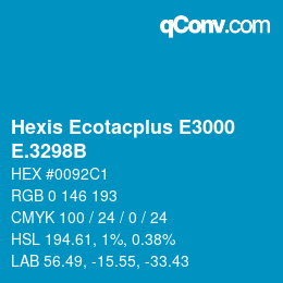 Farbcode: Hexis Ecotacplus E3000 - E.3298B | qconv.com