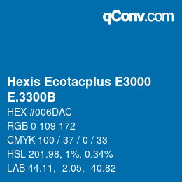 Código de color: Hexis Ecotacplus E3000 - E.3300B | qconv.com