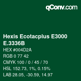 カラーコード: Hexis Ecotacplus E3000 - E.3336B | qconv.com