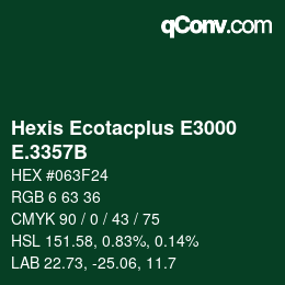 Farbcode: Hexis Ecotacplus E3000 - E.3357B | qconv.com