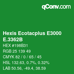 カラーコード: Hexis Ecotacplus E3000 - E.3362B | qconv.com