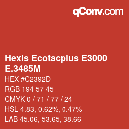 Código de color: Hexis Ecotacplus E3000 - E.3485M | qconv.com