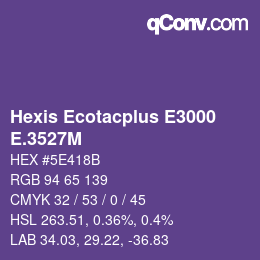 カラーコード: Hexis Ecotacplus E3000 - E.3527M | qconv.com