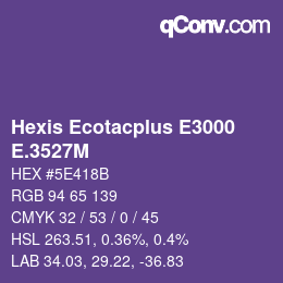 Código de color: Hexis Ecotacplus E3000 - E.3527M | qconv.com