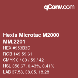 カラーコード: Hexis Microtac M2000 - MM.2201 | qconv.com