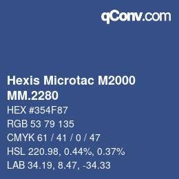 カラーコード: Hexis Microtac M2000 - MM.2280 | qconv.com