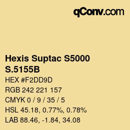 カラーコード: Hexis Suptac S5000 - S.5155B | qconv.com