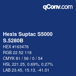 カラーコード: Hexis Suptac S5000 - S.5280B | qconv.com
