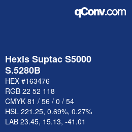 Código de color: Hexis Suptac S5000 - S.5280B | qconv.com