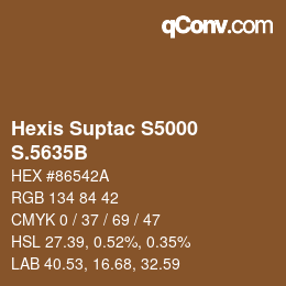 カラーコード: Hexis Suptac S5000 - S.5635B | qconv.com