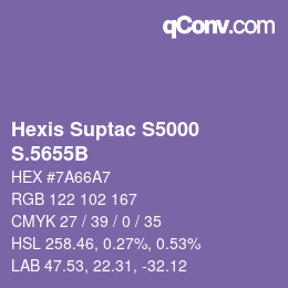 Code couleur: Hexis Suptac S5000 - S.5655B | qconv.com
