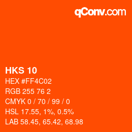 Código de color: HKS 10 | qconv.com