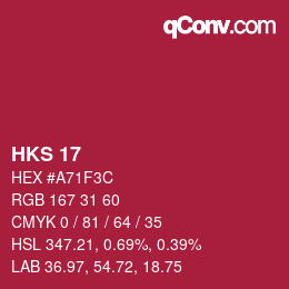 Código de color: HKS 17 | qconv.com