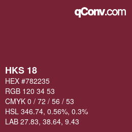 颜色代码: HKS 18 | qconv.com