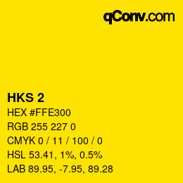 颜色代码: HKS 2 | qconv.com