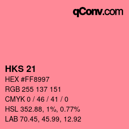 颜色代码: HKS 21 | qconv.com