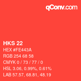 Código de color: HKS 22 | qconv.com