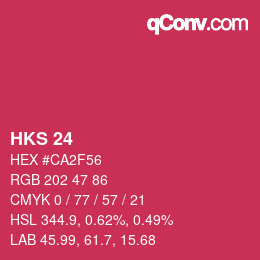颜色代码: HKS 24 | qconv.com