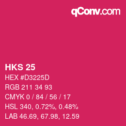 颜色代码: HKS 25 | qconv.com