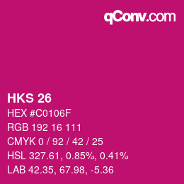 颜色代码: HKS 26 | qconv.com