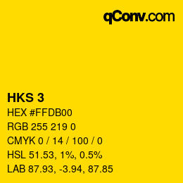 Farbcode: HKS 3 | qconv.com