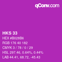 Código de color: HKS 33 | qconv.com