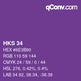 颜色代码: HKS 34 | qconv.com
