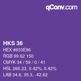 颜色代码: HKS 36 | qconv.com